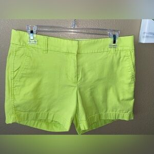 J.Crew Women’s Size 4 Chino Shorts Lime Green Classic Reimagined 4" Inseam